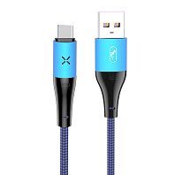 Кабель USB-USB Type-C, 3A, 1м, синий SKYDOLPHIN S49T (206508)