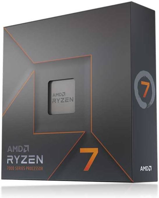 Socket AM5 Процессор AMD Ryzen 7-7700X Raphael, 8C/16T, 4500MHz 32Mb TDP-105 Вт AM5 BOX (без кулера) (100-100000591WOF)