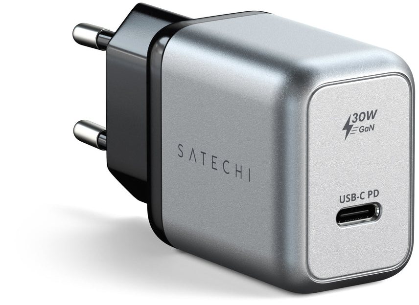 Сетевое зарядное устройство Satechi Wall charger ST-UC30WCM-EU 30W, USB type-C, Quick Charge, PD, серый (89902)