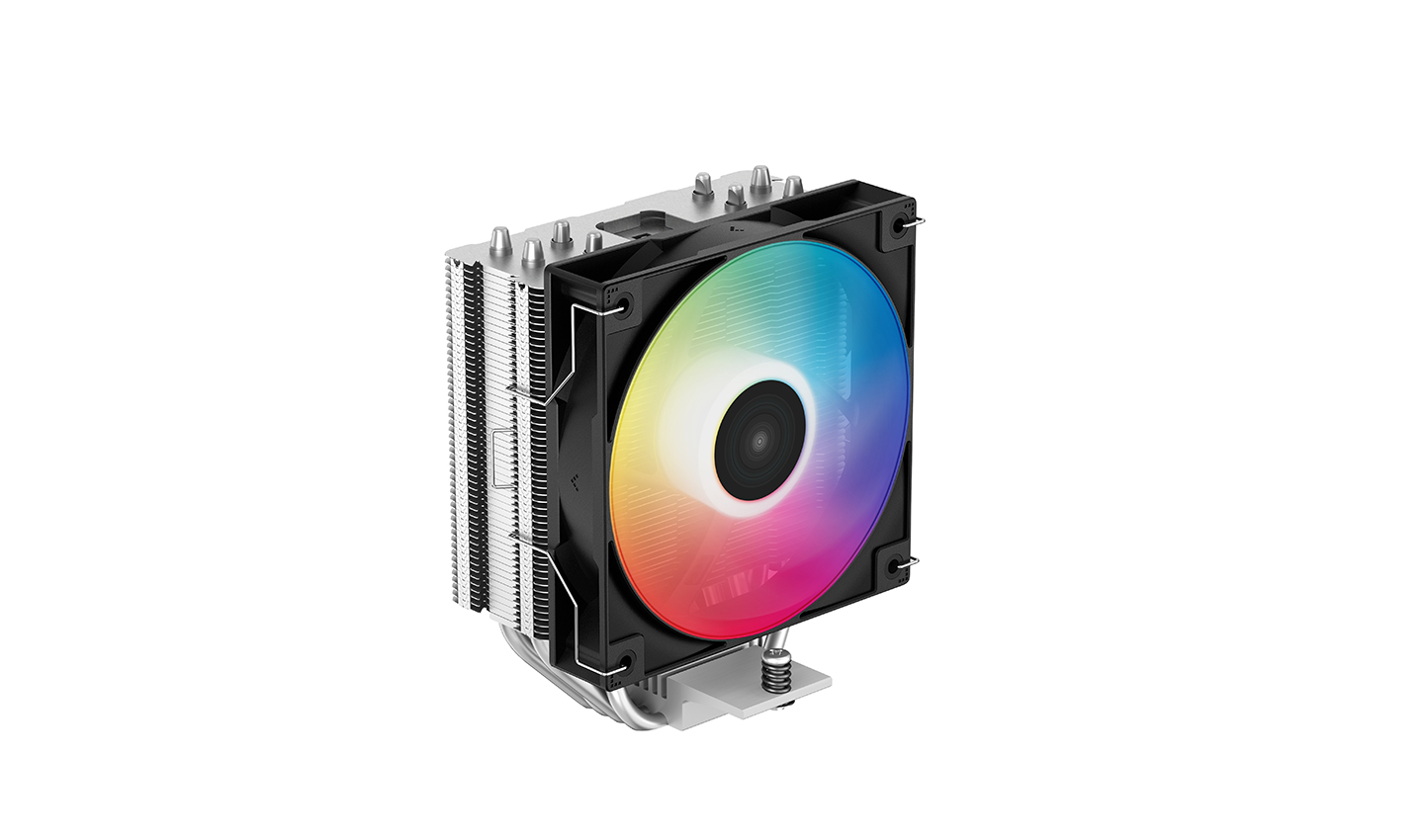 Кулер для процессора DeepCool AG400 LED для Socket/115x/1200/1700/1851/AM4/AM5, 120 мм, 2000rpm, 31.6 дБА, 130 Вт, 4-pin PWM, Al+Cu, RGB (R-AG400-BKLNMC-G-1)
