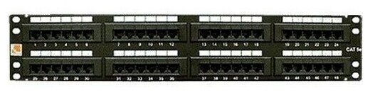 Патч/Кросс-панели  E2E4 Патч-панель в шкаф 19 2U, порты: 48 x RJ-45 кат. 5e, черный, LAN-PP48UTP5E, LANMASTER (LAN-PP48UTP5E)