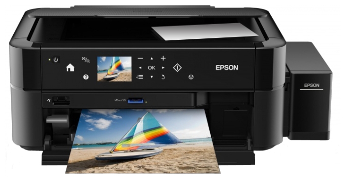 МФУ струйный Epson L850, A4, цветной, 37стр/мин (A4 ч/б), 38стр/мин (A4 цв.), 5760x1440dpi, СНПЧ, черный (C11CE31402/C11CE31404)