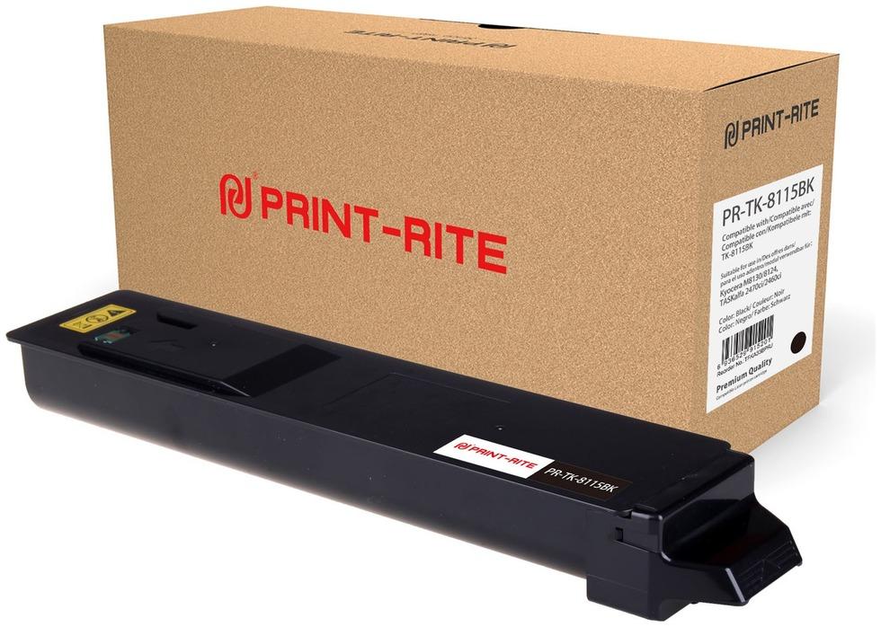 Картридж лазерный Print-Rite PR-TK-8115BK (TK-8115K/1T02P30NL0), цветной, 12000 страниц, совместимый для Kyocera Mita Ecosys M8124cidn/M8130cidn