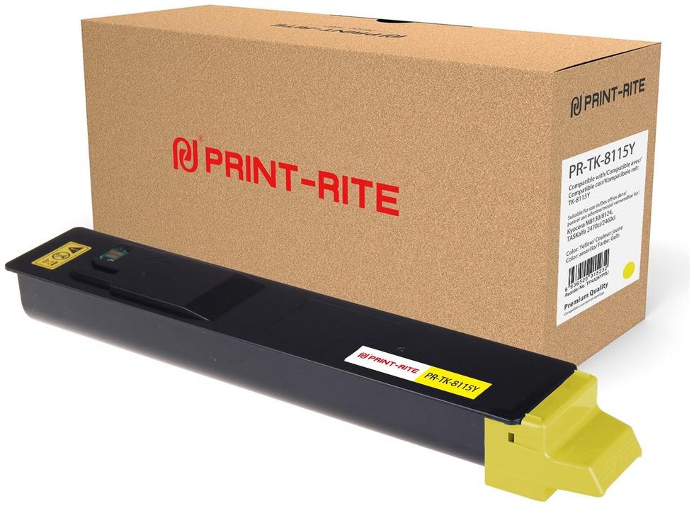 Картридж лазерный Print-Rite PR-TK-8115Y (TK-8115Y/1T02P3ANL0), желтый, 6000 страниц, совместимый для Kyocera Mita Ecosys M8124cidn/M8130cidn