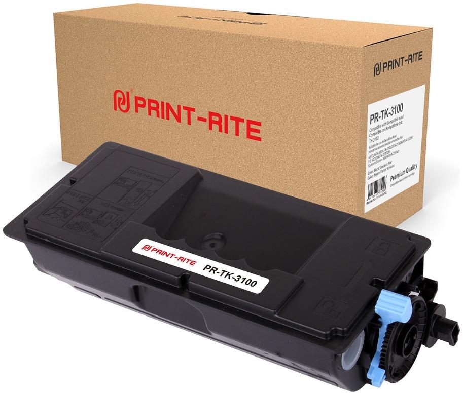 Картридж лазерный Print-Rite PR-TK-3100 (TK-3100/1T02MS0NL0), черный, 12500 страниц, совместимый для Kyocera Ecosys M3040dn M3040, M3540dn M3540, M3550idn M3550, FS-2100D FS-2100, FS-2100DN