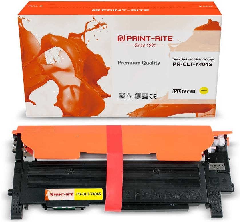 Картридж лазерный Print-Rite PR-CLT-Y404S (CLT-Y404S/SU452A), желтый, 1000 страниц, совместимый для Samsung Xpress SL-C430, SL-C430W, SL-C480, SL-C480FW, SL-C480W