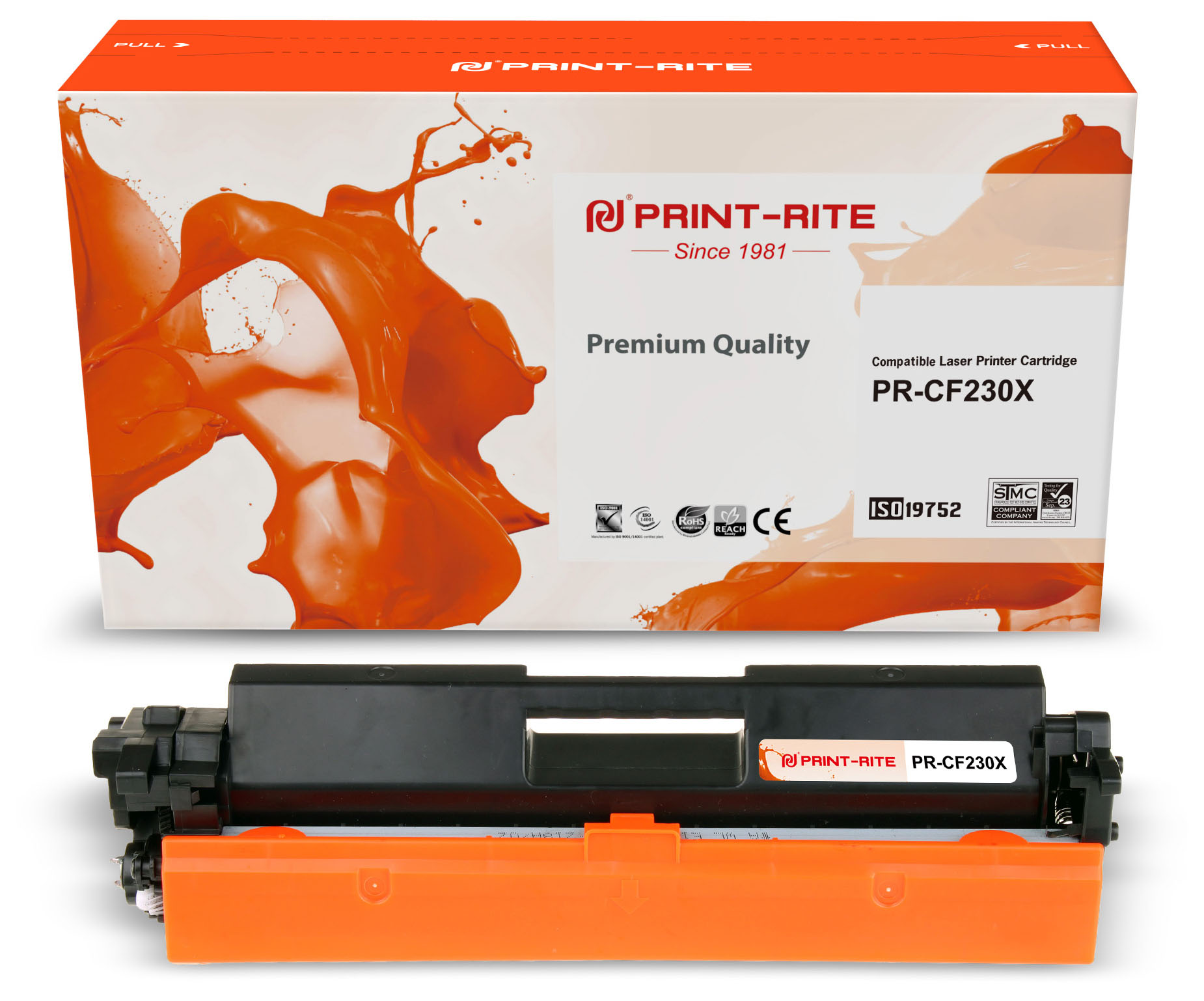 Картридж лазерный Print-Rite PR-CF230X (№30X/CF230X), черный, 3500 страниц, совместимый для LJ 203/227