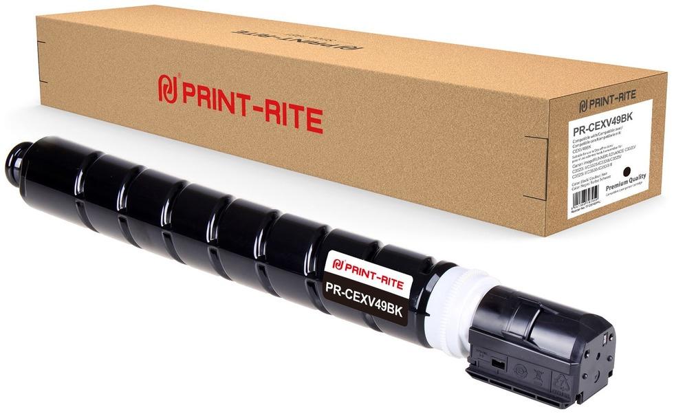 Картридж лазерный Print-Rite PR-CEXV49BK BLACK (C-EXV49Bk/8524B002), черный, 36000 страниц, совместимый для Canon IR C3320/C3320i/C3325i/C3330i/C3500/C3520i MFP/C3525i MFP/C3530i MFP