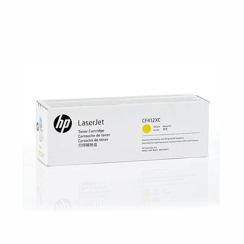 Картридж лазерный HP 410X/CF412XC, желтый, 5000 страниц, оригинальный для HP CLJ M477 / M452 / M377dw