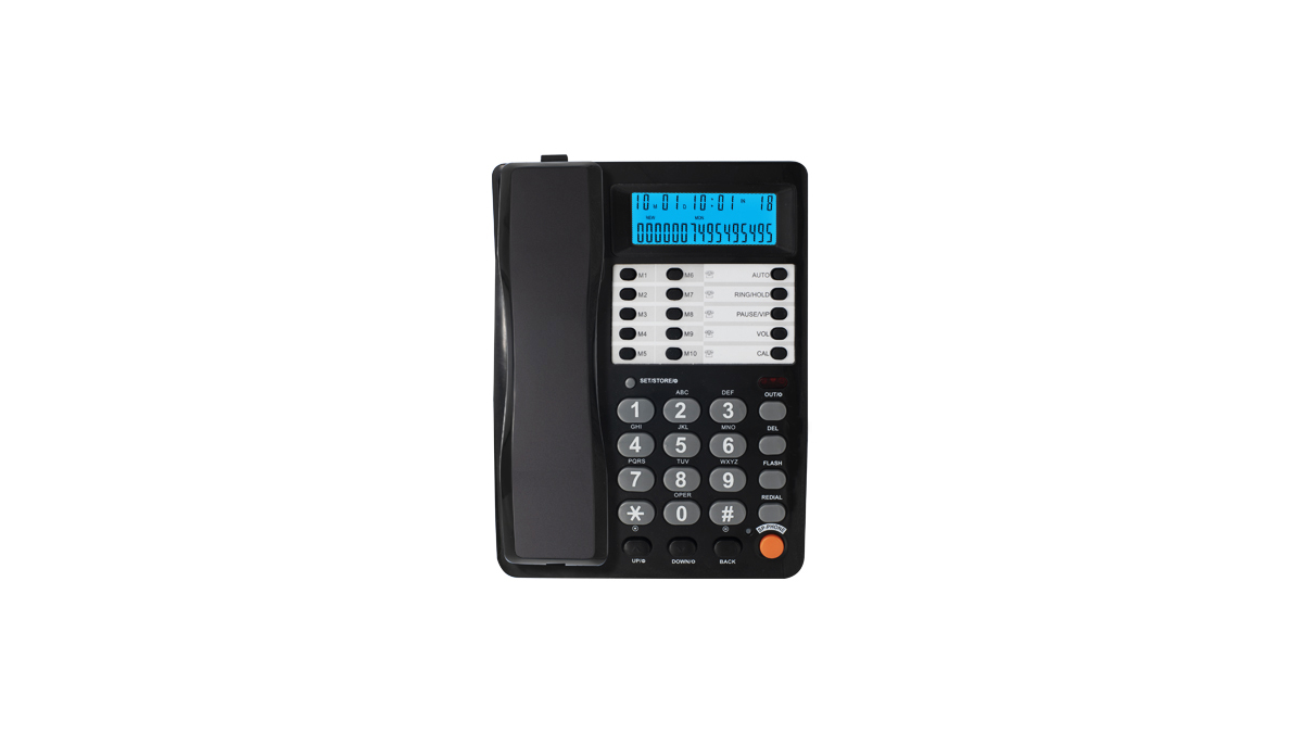 Проводной телефон Ritmix RT-495, черный (RT-495)