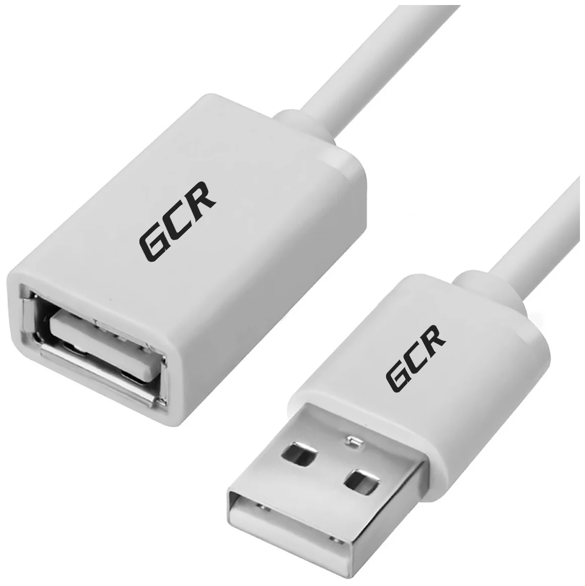 Кабель-удлинитель USB(Am)-USB(Af), 1м, белый Greenconnect (GCR-UEC5M-BB-1.0m)