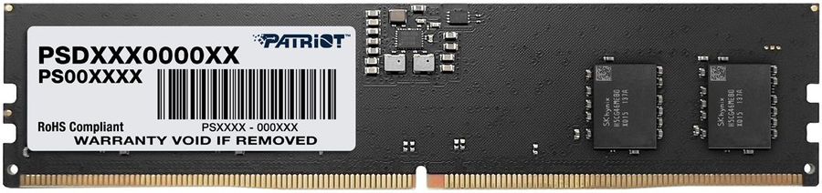 Память DDR5 DIMM 8Gb, 4800MHz, CL40, 1.1 В, Patriot Memory, Signature (PSD58G520041) Retail