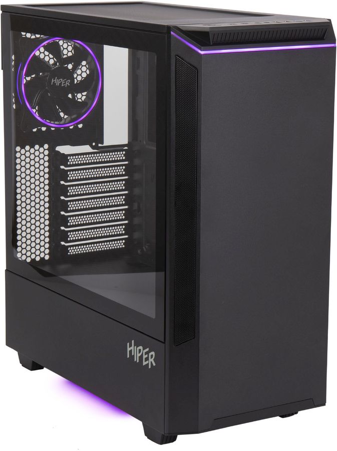 Корпус HIPER PB81, ATX, Midi-Tower, 2xUSB 3.0, черный, без БП