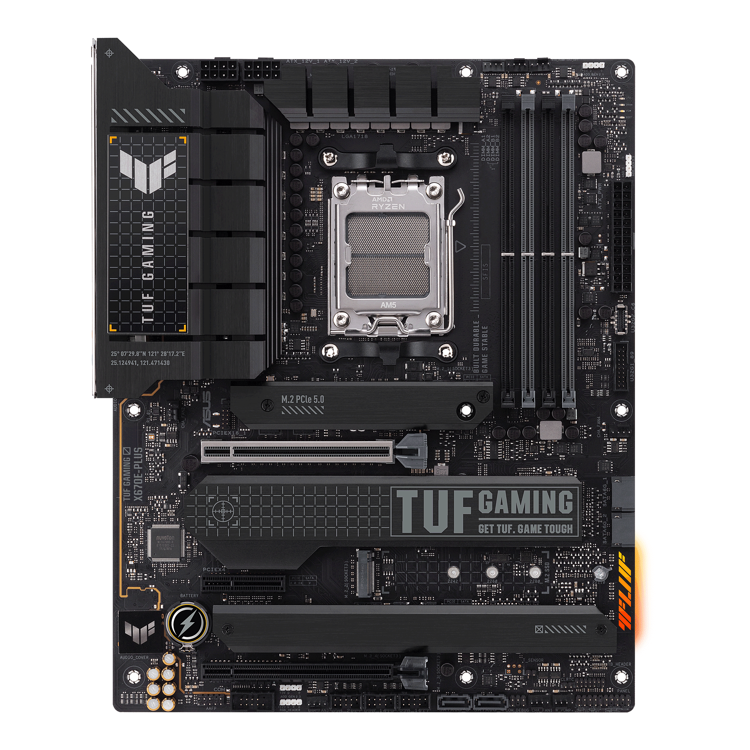 Socket AM5 Материнская плата ASUS TUF GAMING X670E-PLUS, AM5, AMD X670, 4xDDR5 DIMM, 2PCI-Ex16, 4SATA3, 7.1-ch, 2.5GLAN, 10 USB 3.2, 3 USB Type-C, HDMI, DP, ATX, Retail