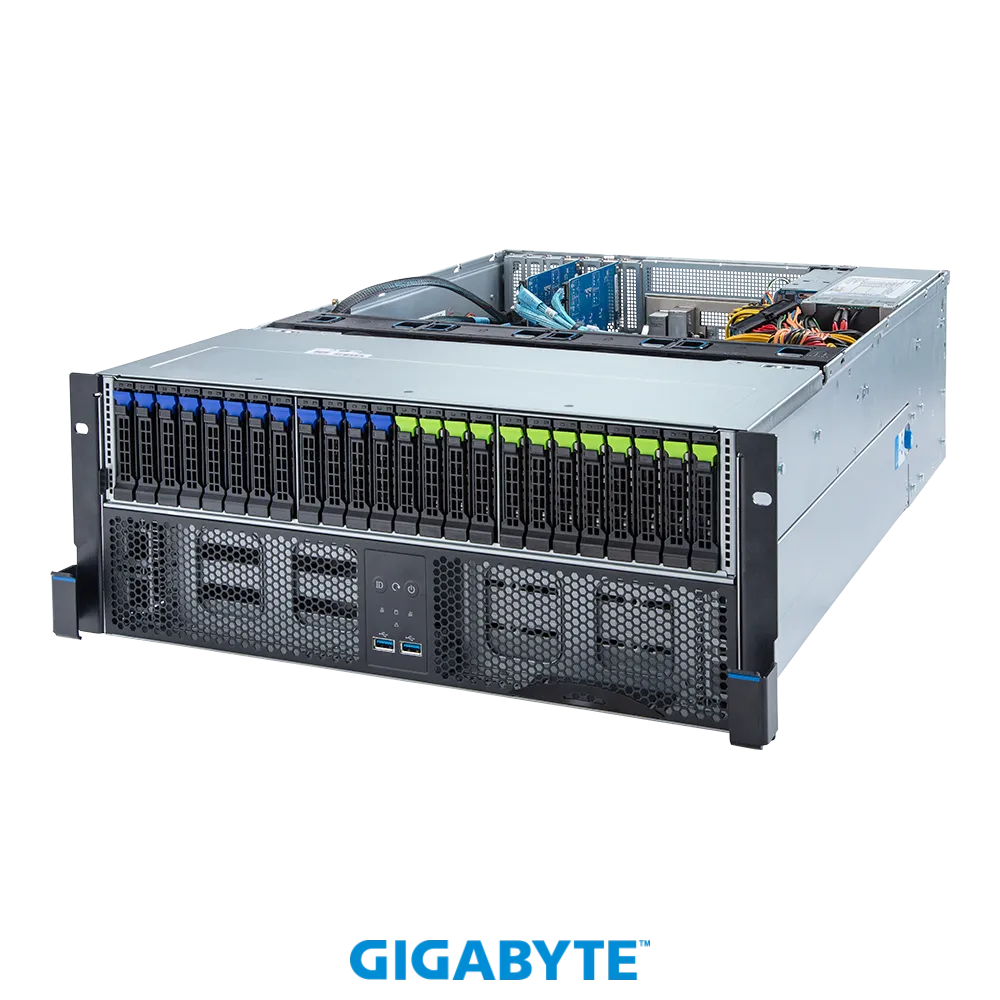 Серверная платформа Gigabyte S472-Z30, 1xSocket SP3, 16xDDR4, 24x2.5/3.5 HDD HS + 24x2.5 HS, 2xM.2-PCI-E, 2x1 Гбит/c, IPMI, Redundant 2x1600 Вт, 4U (S472-Z30)