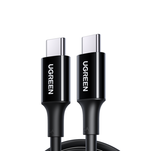 Кабель USB Type-C-USB Type-C, экранированный, быстрая зарядка, 5A 1м, черный UGREEN US300 (80371)