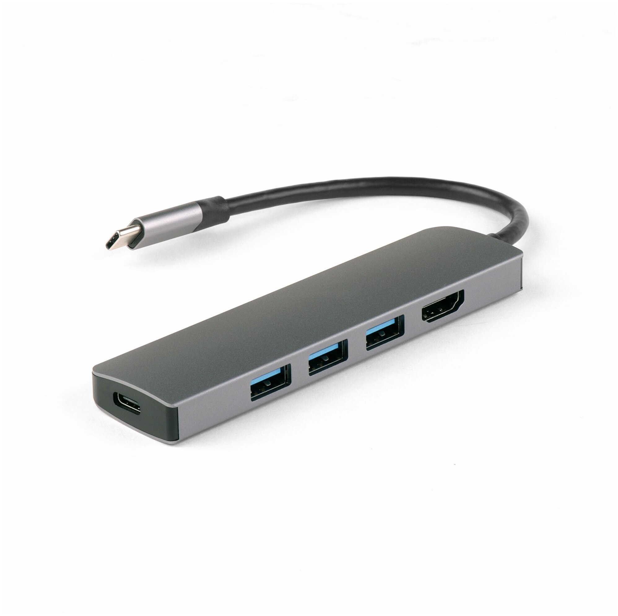 Док-станция iQFuture IQ-C5, 3xUSB 3.0, USB Type-C, HDMI, серый (IQ-C5)