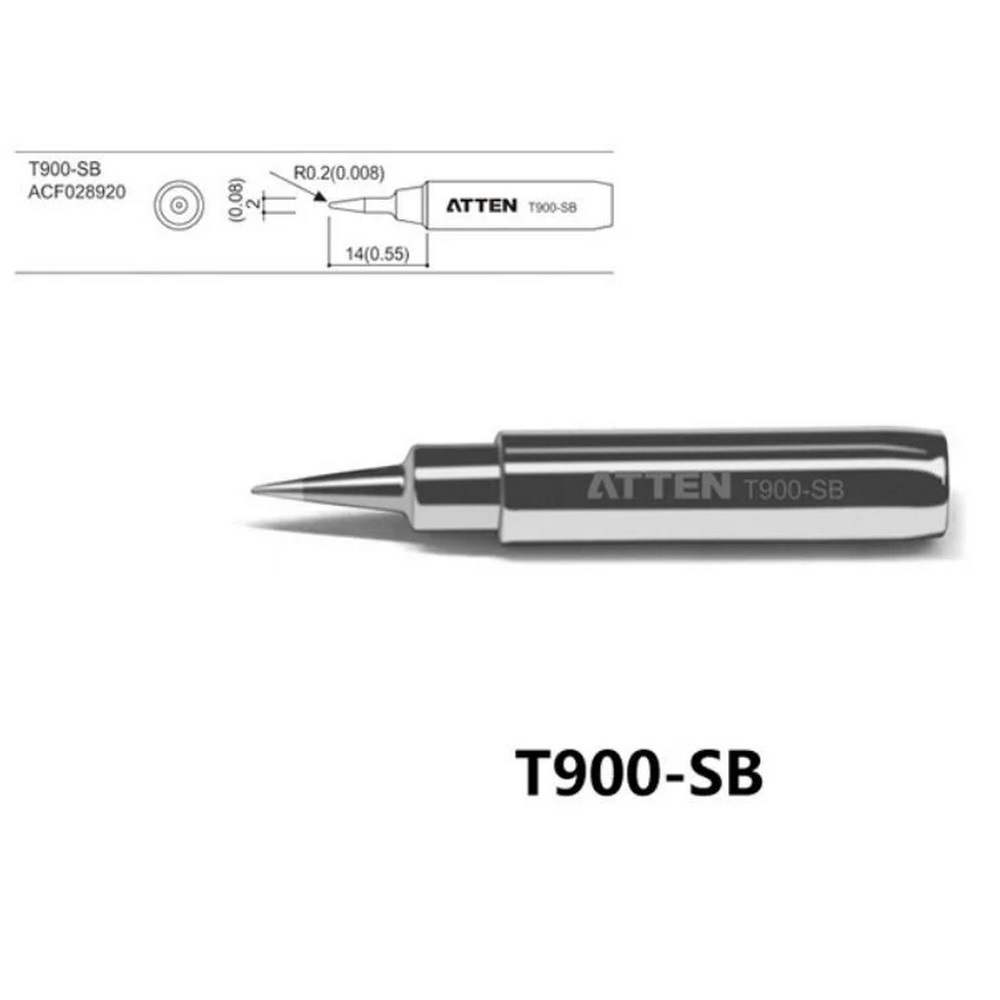 Жало паяльное Atten T900-SB, 0.4мм, 1шт. (ACF028920)