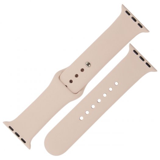 Ремешок mObility для Apple Watch, 38-40 мм, (S3/S4/S5 SE/S6) силиконовый, силикон, песочный (УТ000027896)