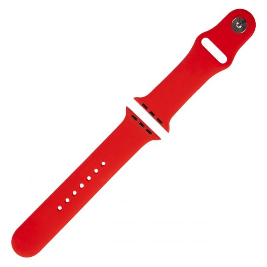 Ремешок Red Line для Apple Watch, 38-40 мм, (S3/S4/S5 SE/S6) силиконовый, силикон, красный (УТ000027228)