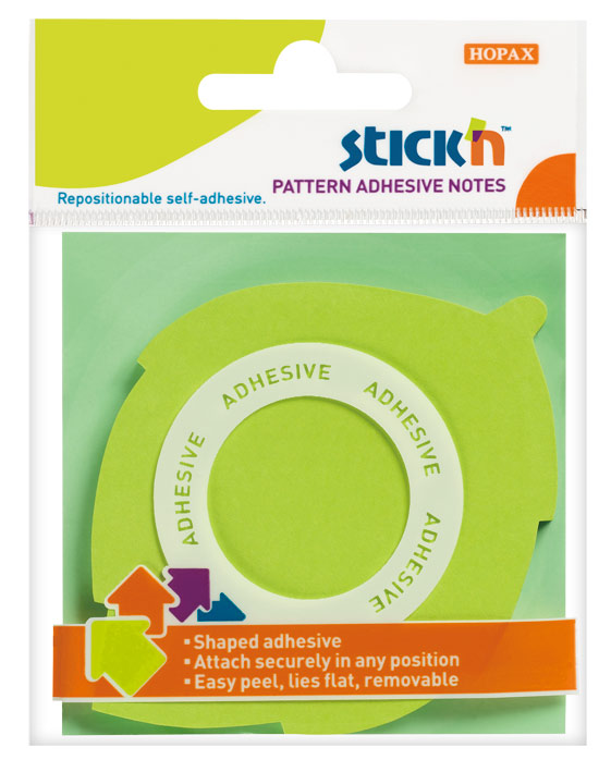 Блок самоклеящийся (стикеры) STICK`N, 50 листов, неоновый, зеленый (21543)