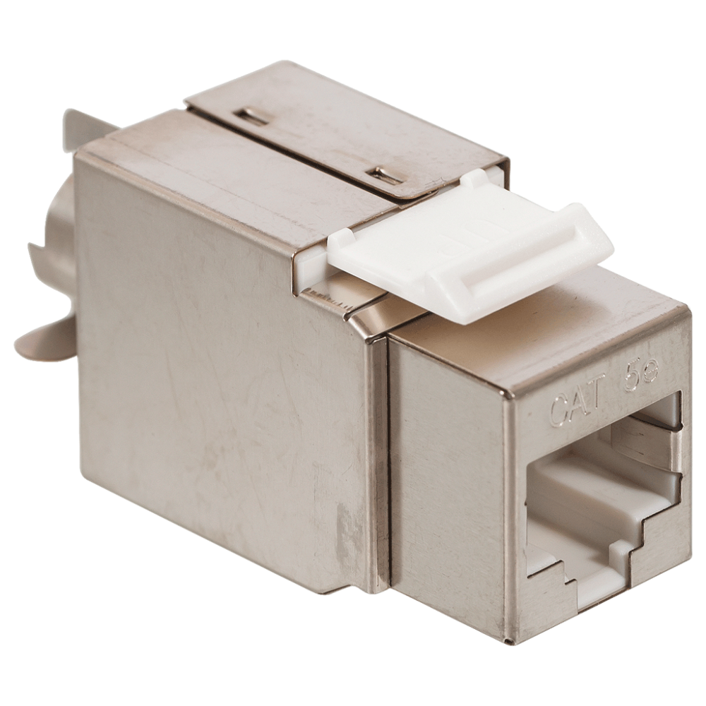 Модули Keystone, вставки Вставка Keystone Lanmaster 180 градусов, RJ-45 cat.5e экранированный, 1шт., серебристый (LAN-OK45S5E/180)