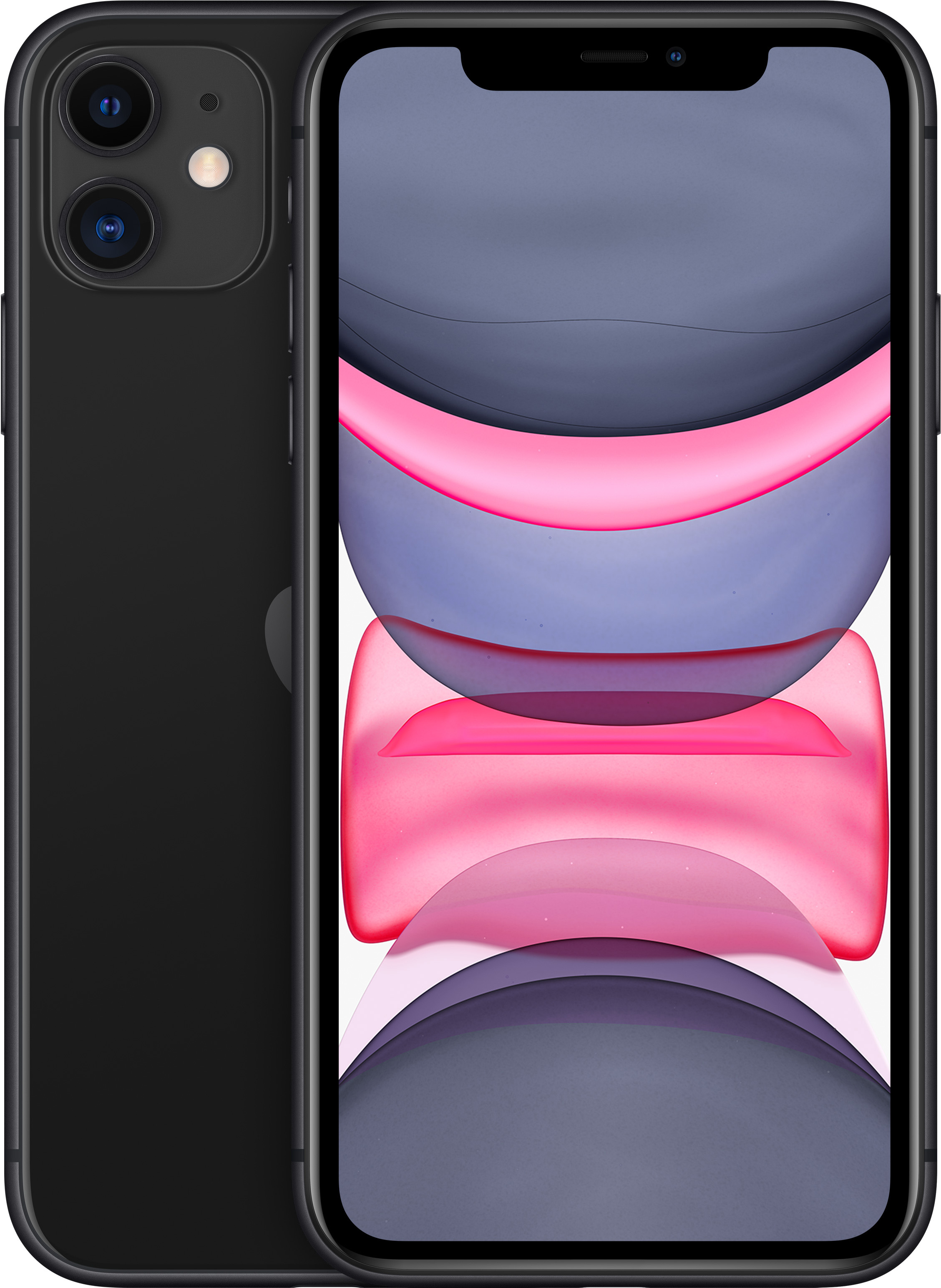 Смартфон Apple iPhone 11, 6.1 828x1792 IPS, Apple A13 Bionic, 128Gb, 3G/4G, NFC, Wi-Fi, BT, 2xCam, 2-Sim, 3110 мА⋅ч, Lightning, iOS 13, черный (MHDH3LZ/A)