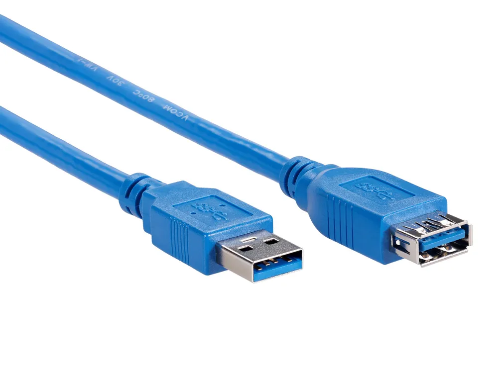 Кабель-удлинитель USB 3.0(Am)-USB 3.0(Af) 1 м, синий VCOM (VUS7065-1M)