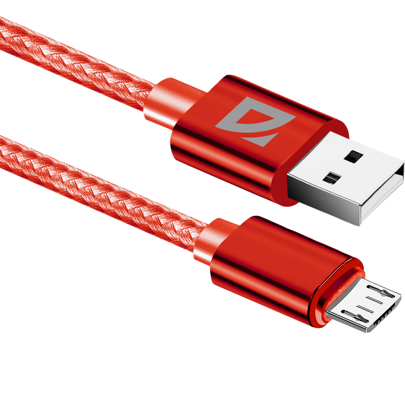 Кабель USB-Micro USB, 1.5A 1 м, красный Defender F85 (87102RED)