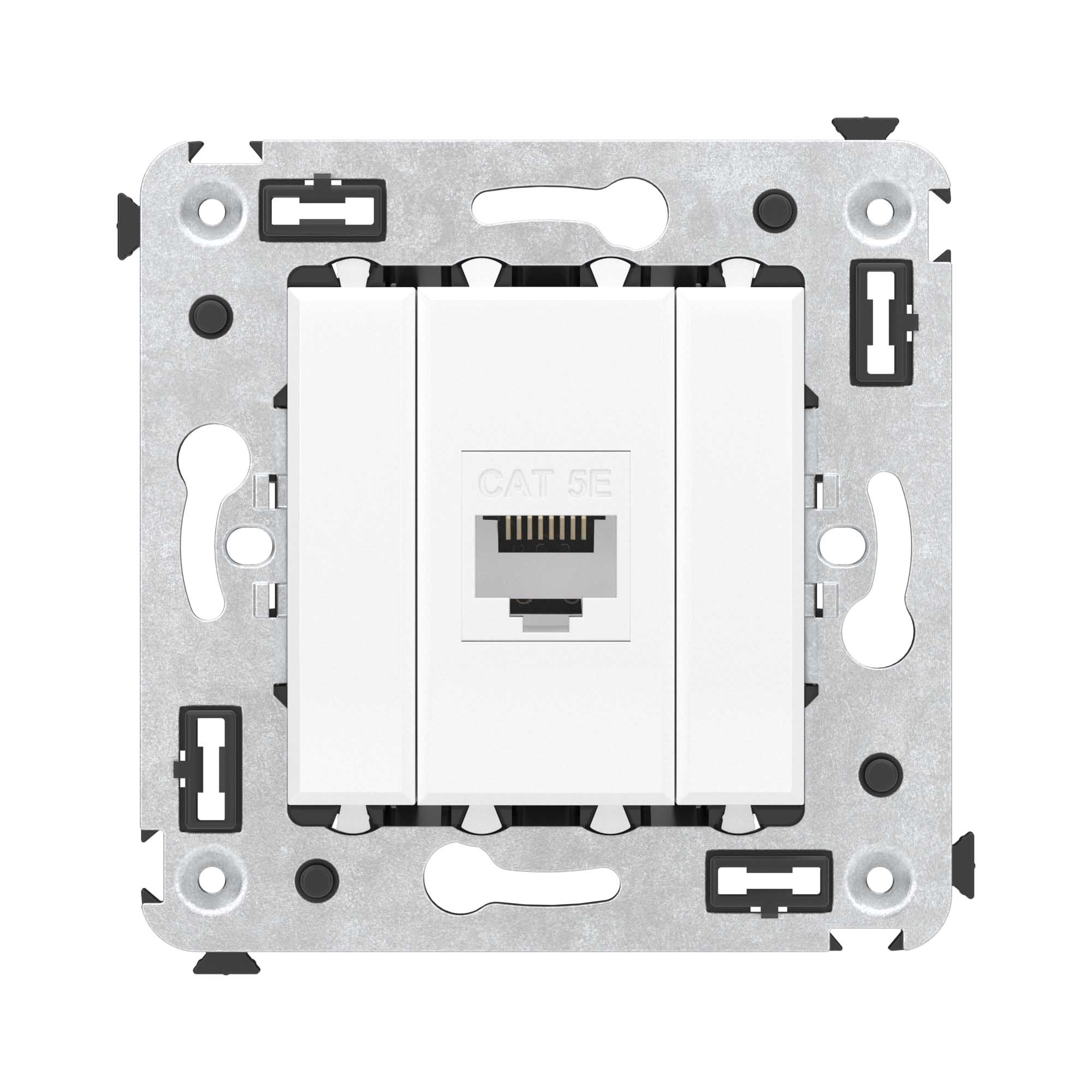 Розетка RJ-45 скрытый монтаж категория 5e, без шторки, белый, DKC Avanti (4400663)