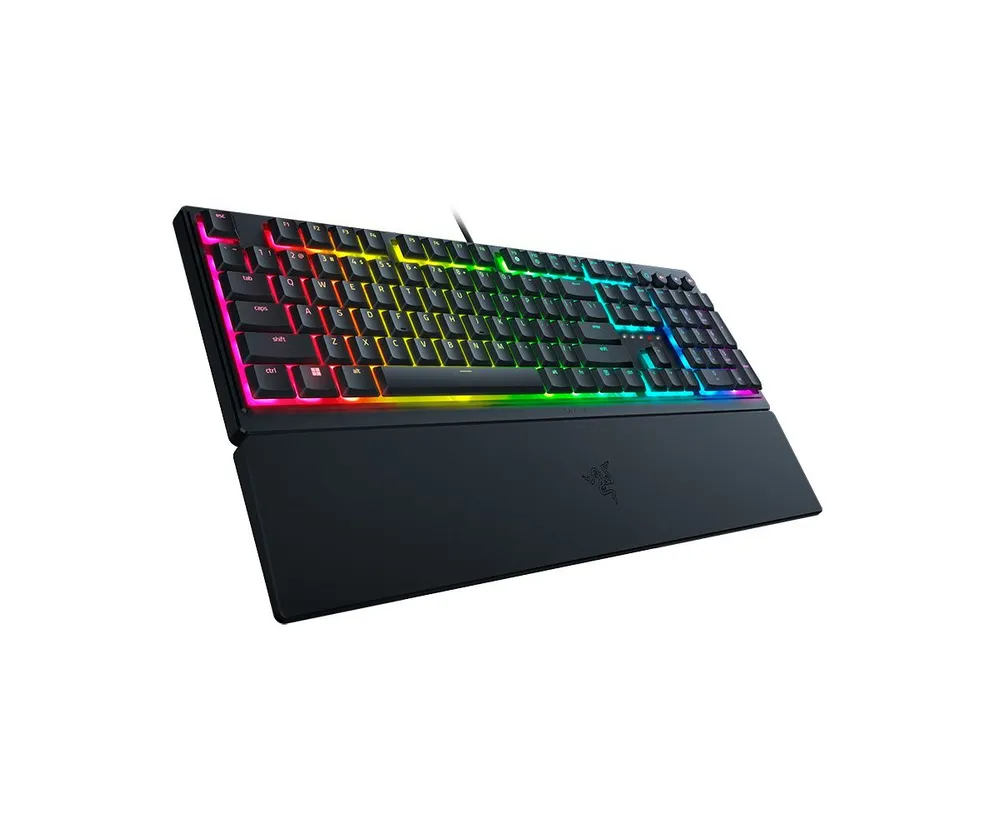  Клавиатура проводная Razer Ornata V3, механическо-мембранная, подсветка, USB, черный (RZ03-04460800-R3R1)