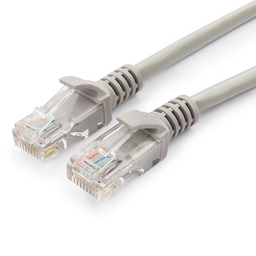 Патч-корд UTP кат.5e, 1м, RJ45-RJ45, серый, CCA, Гарнизон (PC-UTP-5e-1)