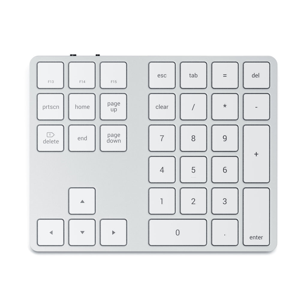 Клавиатуры Цифровой блок беспроводная Satechi Aluminum Extended, мембранная, Bluetooth, серебристый (ST-XLABKS)