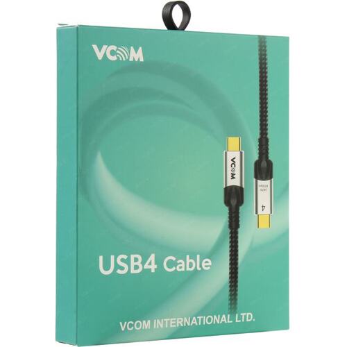 Кабель USB Type-C-USB Type-C, экранированный, быстрая зарядка, 5A 1.2 м, черный VCOM (CU560-1.2M)