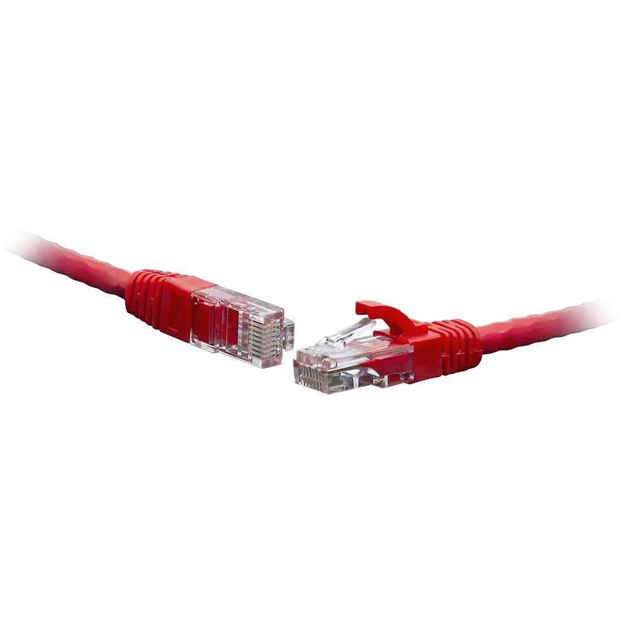   E2E4 Патч-корд UTP кат.6, 2м, RJ45-RJ45, красный, CU, LSZH, SNR (SNR-UU4-6-020-LST-RD (3,8))