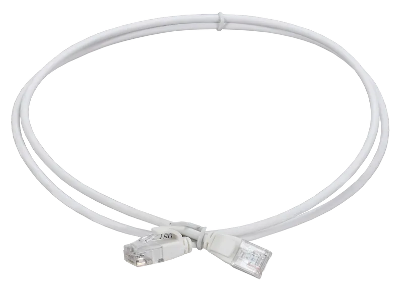 Патч-корд UTP кат.5e, 1.5м, RJ45-RJ45, белый, LSZH, ITK (PC08-C5EUL-1M5-SL-WT)