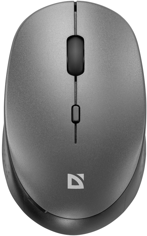 Мышь беспроводная Defender Auris MB-027, 1600dpi, оптическая светодиодная, USB/Радиоканал, серый (52029)