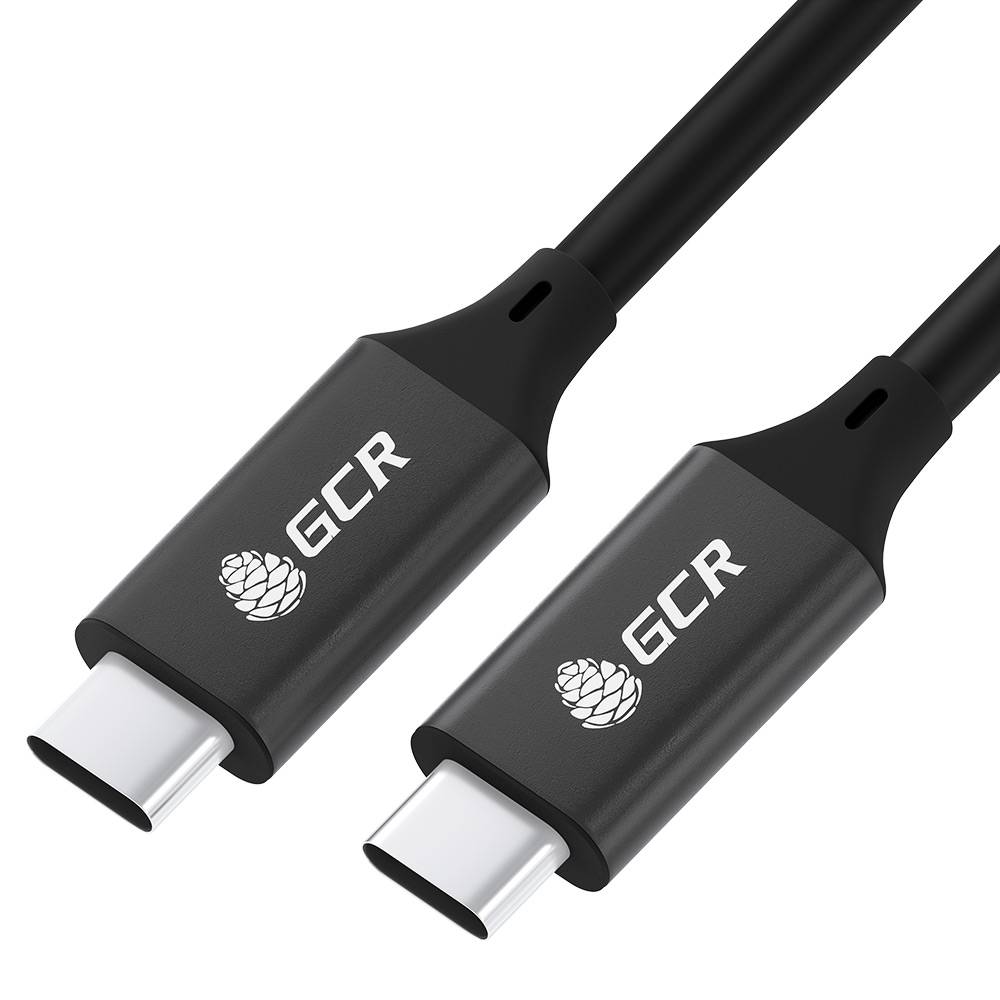 Кабель-удлинитель USB Type-C-USB Type-C, экранированный, быстрая зарядка, 5A 2 м, черный Greenconnect (GCR-54072)