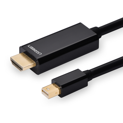 Кабель Mini DisplayPort(M)-HDMI(19M) 4K, экранированный, 1.5 м, черный UGREEN MD101 (20848)