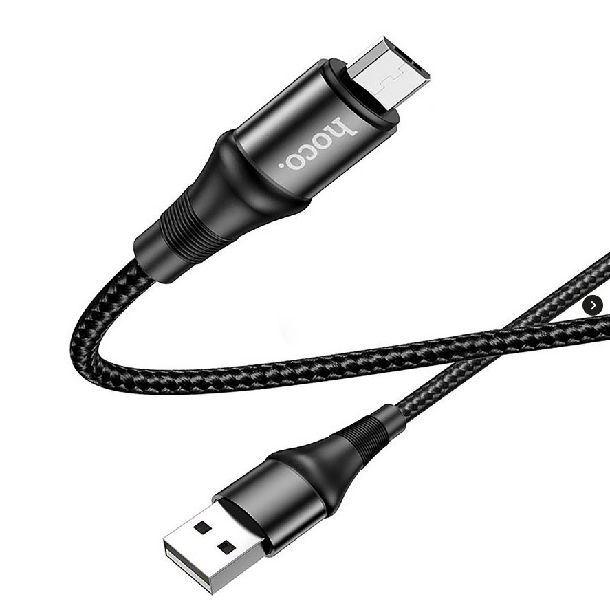 Кабель USB-Micro USB, экранированный, 2.4A 1 м, черный HOCO Excellent X50 (202540)