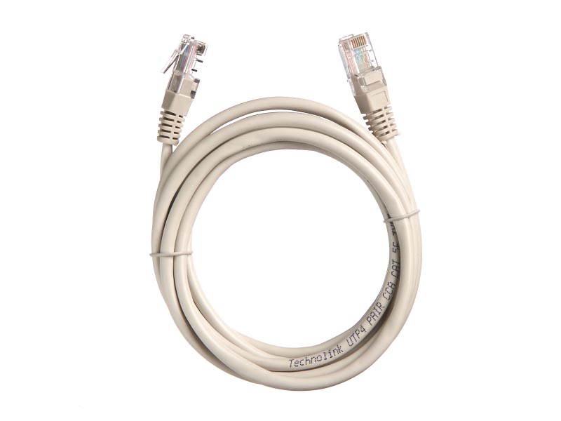 Патч-корд UTP кат.5e, 3м, RJ45-RJ45, серый, CU, LSZH, Netko (N.BC.FTP.5e-3.0m-2-lszh)