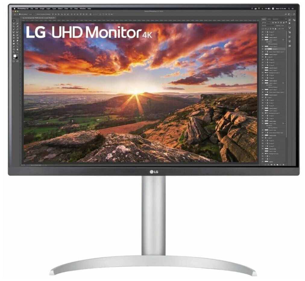 Монитор 27 LG UltraGear 27UP850N-W IPS, 3840x2160 (16:9), 400кд/м2, 5мс, 178°/178°, HDMI, DisplayPort, USB Type-C, USB-Hub, черный/серебристый (27UP850N-W.ARUZ)