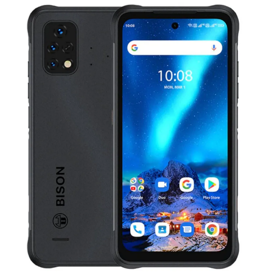 Смартфон UMIDIGI Bison 2, 6.5 1080x2400 IPS, MediaTek Helio P90, 6Gb RAM, 128Gb, 3G/4G, NFC, Wi-Fi, BT, 3xCam, 2-Sim, 6150 мА⋅ч, USB Type-C, Android 12, черный