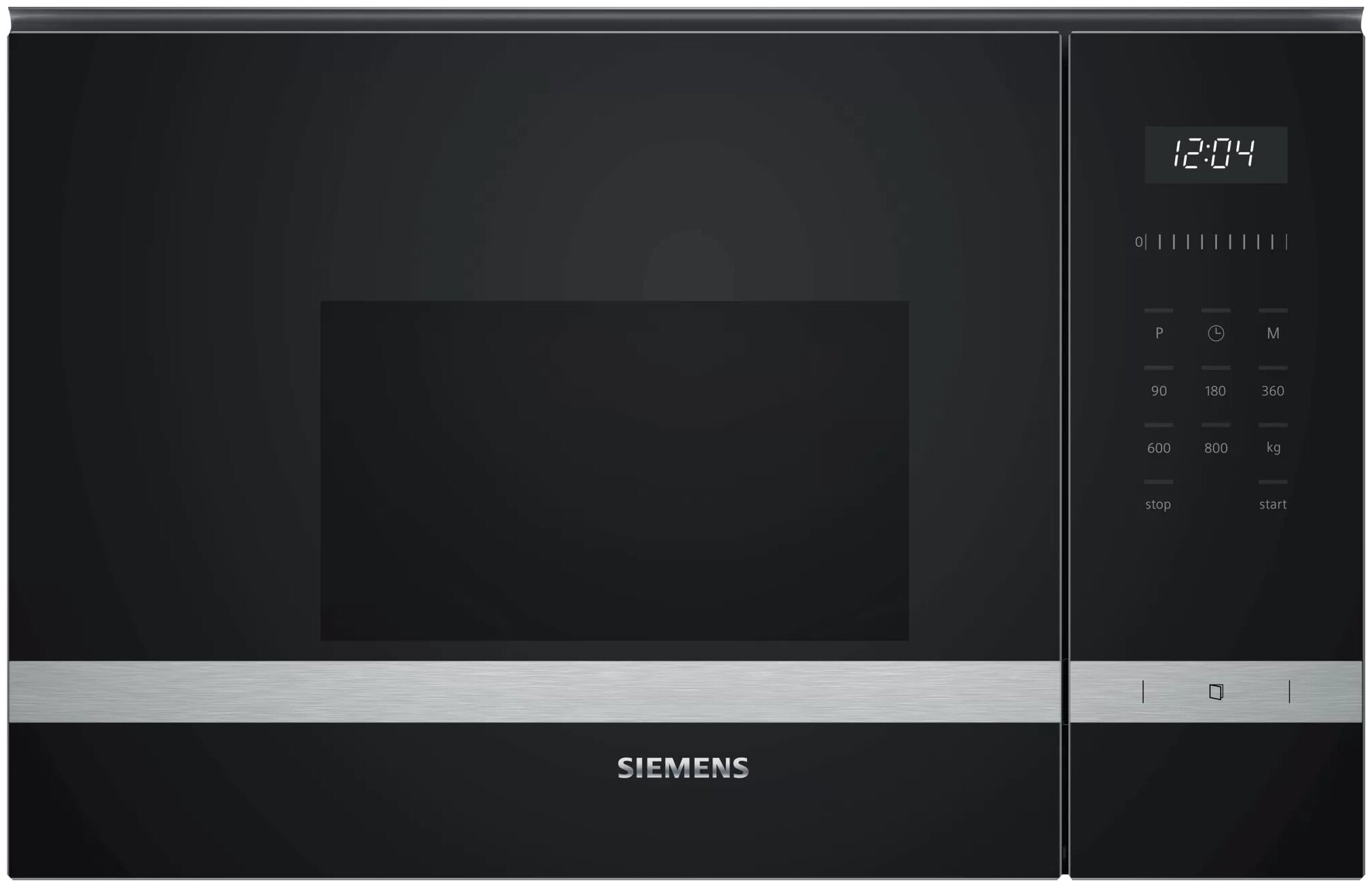 Микроволновая печь встраиваемая Siemens iQ500 BF525LMS0 20 л, 800 Вт, черный (BF525LMS0)