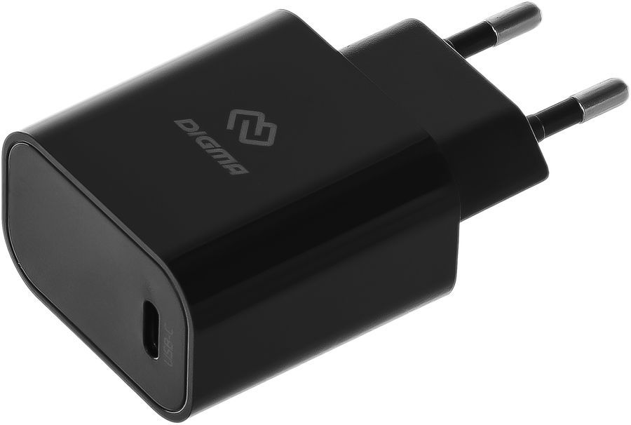 Сетевое зарядное устройство Digma DGW3C 30Вт, USB type-C, Quick Charge, PD, 3A, черный (DGW3C0F010BK)