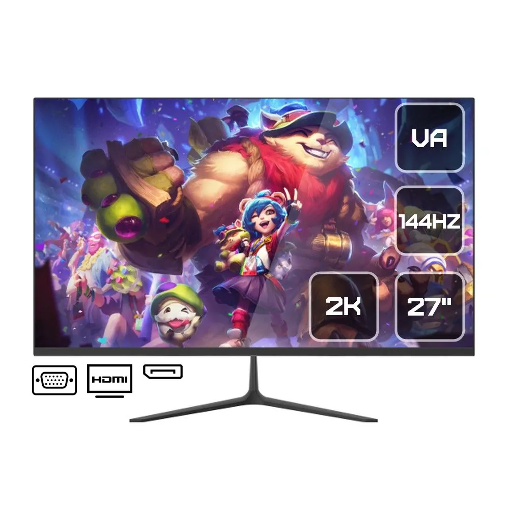 Монитор 27 Lime G270 VA, 2560x1440 (16:9), 250кд/м2, 144Hz, 1мс, 178°/178°, HDMI, DisplayPort, USB-Hub, черный (G270)