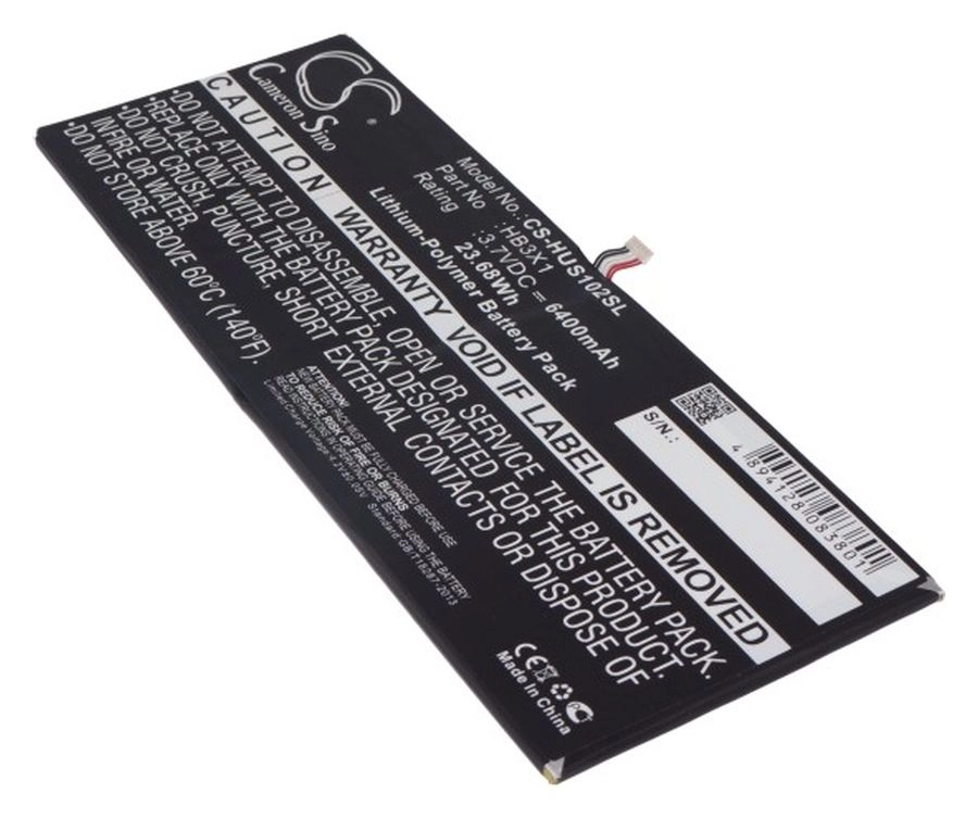   E2E4 Аккумулятор CameronSino CS-HUS102SL, 3.7 В, 6.4 А·ч, Li-pol для Huawei MediaPad 10 Link S10-201W, S10-201WA