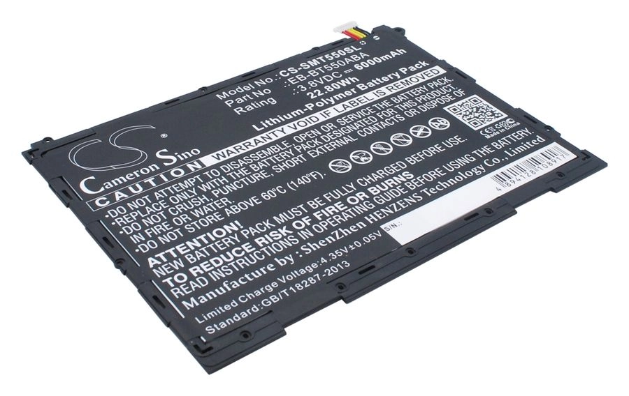 Aккумуляторные батареи для планшетов  E2E4 Аккумулятор CameronSino CS-SMT550SL, 3.8 В, 6 А·ч, Li-pol для Samsung Galaxy Tab A 9.7 SM-T555