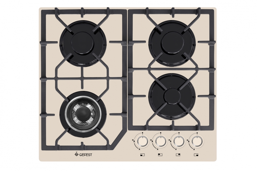   E2E4 Газовая варочная панель GEFEST PVG 2232-01 B81, 4 конфорки, кремовый (PVG 2232-01 B81)