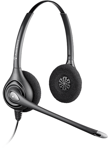 Проводная гарнитура Plantronics HW261N-DC, стерео, 1.8 м, черный (86872-02)